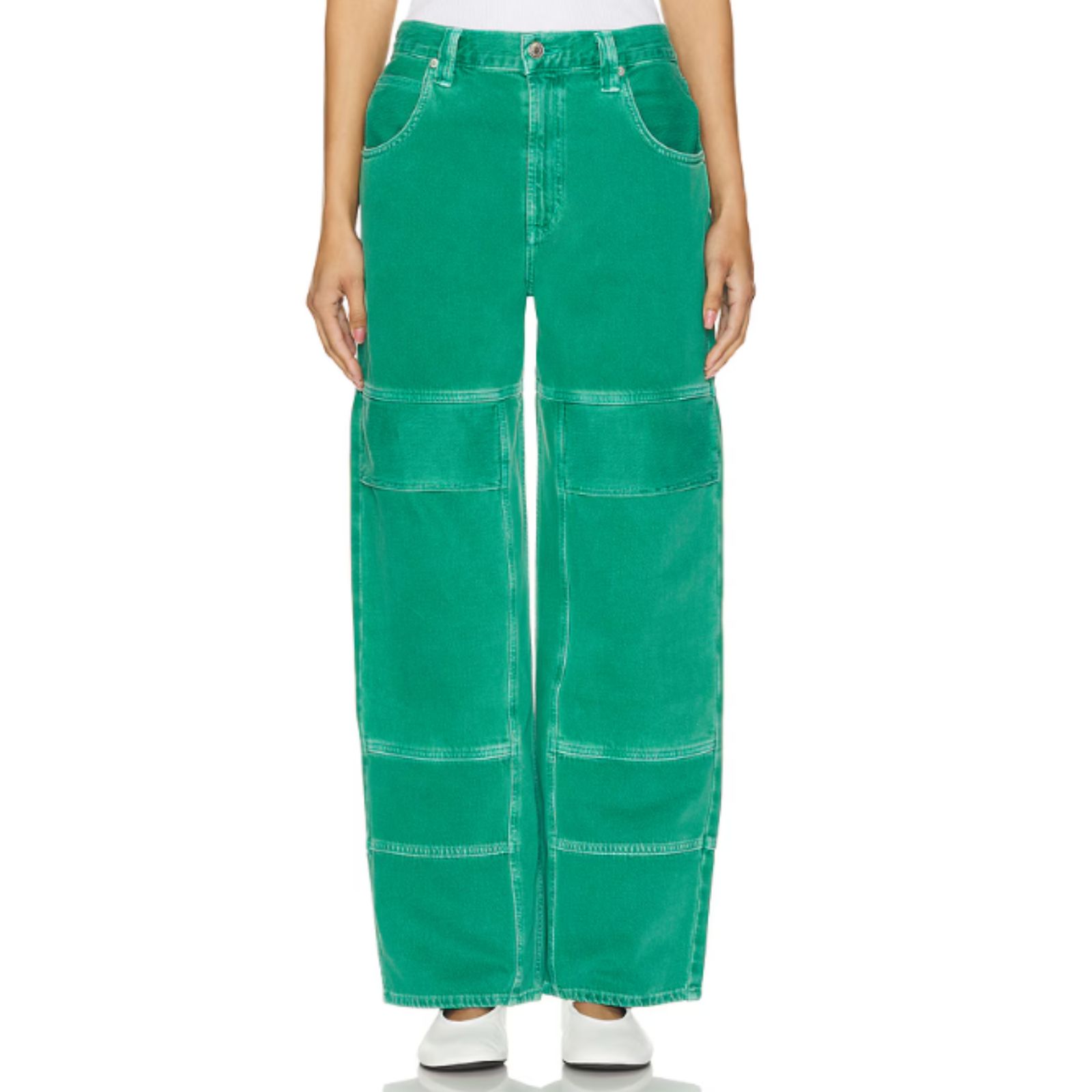 Agolde Tanis Jeans In Air Freshner Green 30